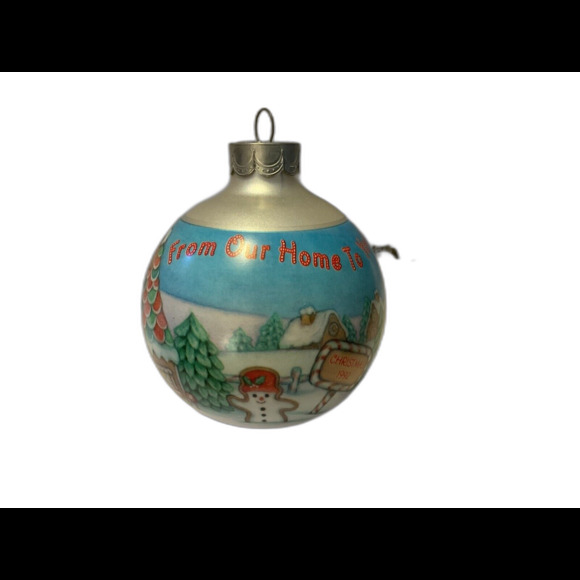 Vintage 1992 Hallmark Keepsake Glass Ornament 'From Our Home to Yours' - Picture 3 of 4